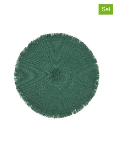 DUKA 2-delige set: placemats groen - Ø 35 cm