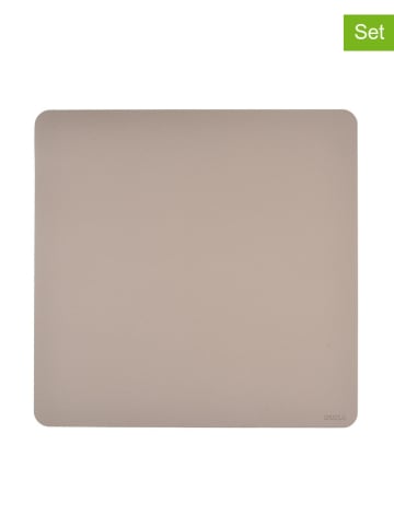 DUKA 2-delige set: placemats bruin/beige - (L)38 x (B)38 cm