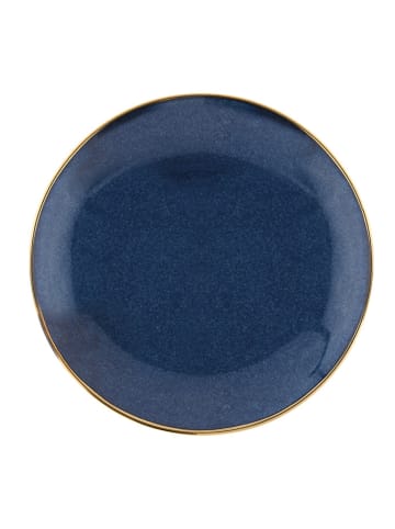 DUKA Ontbijtbord donkerblauw/goudkleurig - Ø 21 cm