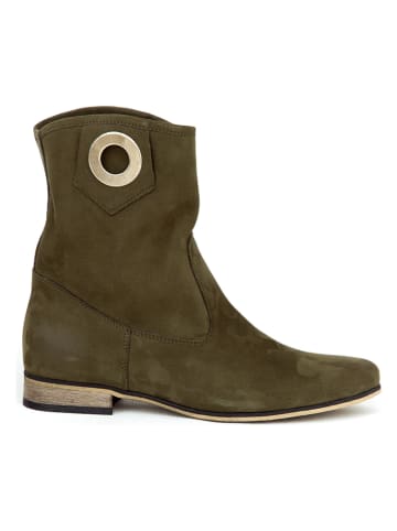 Zapato Leren boots olijfgroen