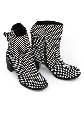Zapato Leren enkellaarzen zwart/wit