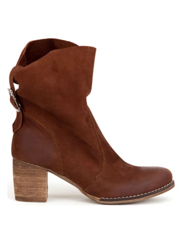 Zapato Skórzane botki w kolorze brązowym