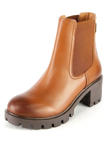 Manoukian Leder-Chelsea-Boots "Belize" in Hellbraun