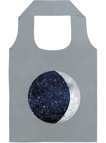 Moses. Shopper "Mond und Sterne" in Grau - (B)44 x (H)66 cm