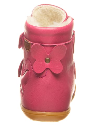 BO-BELL Skórzane botki w kolorze różowym