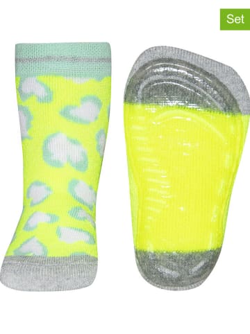 Ewers 2er-Set: ABS-Socken "SoftStep" in Gelb