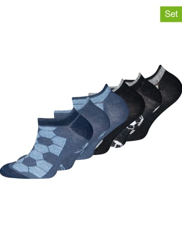 Ewers 6-delige set: sokken zwart/donkerblauw