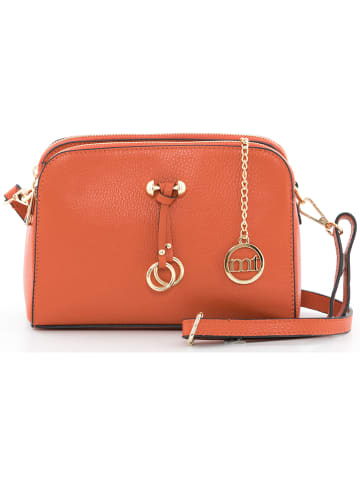 Mia Tomazzi Skórzana torebka "Certosa" w kolorze pomarańczowym - 24 x 16 x 8 cm