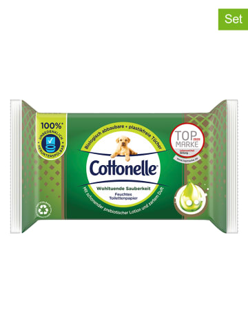 Cottonelle 12er-Set: Feuchtes Toilettenpapier "Wohltuende Sauberkeit" - 12x 38 Stück