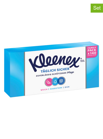 Kleenex 15er-Set: Taschentücher "Täglich Sicher" - 15x 140 Stück