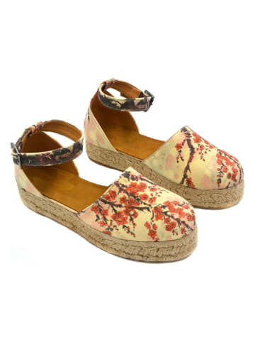 Calceo Espadrilles in Beige/ Rot