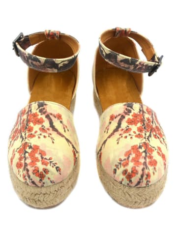 Calceo Espadrilles in Beige/ Rot
