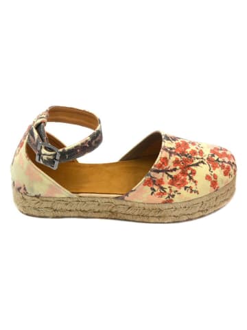 Calceo Espadrilles in Beige/ Rot