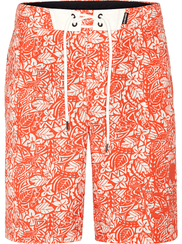 Chiemsee Badeshorts "Lazfy Left" in Orange/ Weiß
