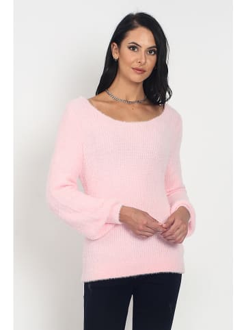ASSUILI Sweter w kolorze jasnoróżowym