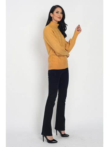ASSUILI Sweter w kolorze żółtym