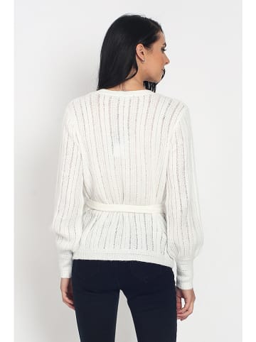 ASSUILI Sweter w kolorze białym