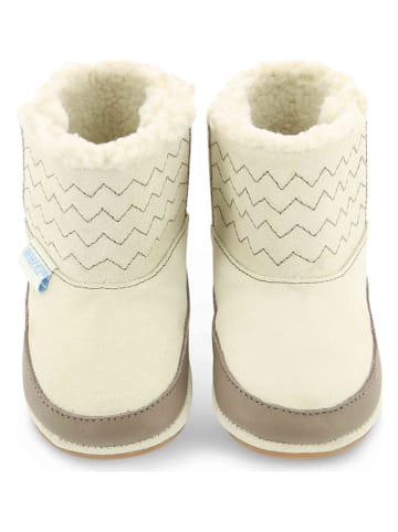 Robeez Leder-Winterboots in Creme