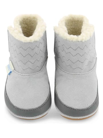 Robeez Leder-Winterboots in Grau