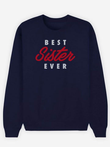 WOOOP Sweatshirt "Best Sister" in Dunkelblau