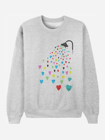 WOOOP Sweatshirt "Love Shower" in Grau