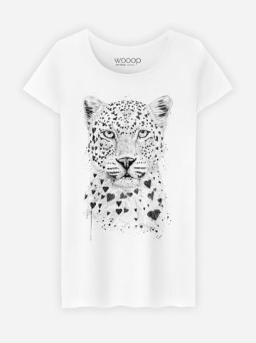 WOOOP Shirt "Lovely Leopard" in Weiß