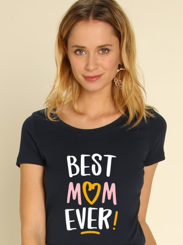 WOOOP Koszulka "Best Mom Ever" w kolorze granatowym