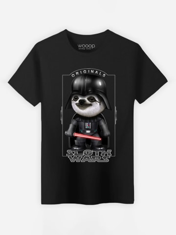 WOOOP Koszulka "Sloth Wars" w kolorze czarnym