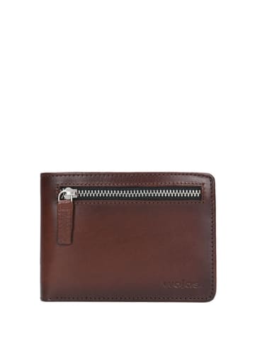 Wojas Skórzany portfel w kolorze brązowym - (S)12,5 x (W)9 x (G)2 cm