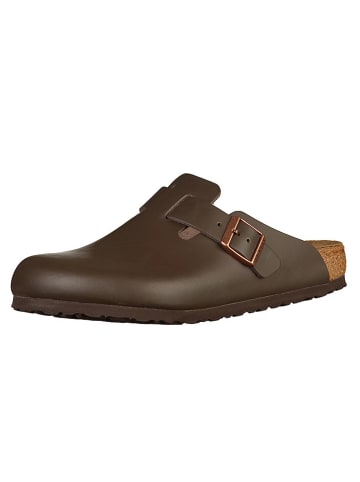 Birkenstock Leren clogs "Boston" bruin - wijdte S