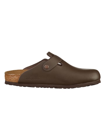 Birkenstock Leder-Clogs "Boston" in Braun - Weite N