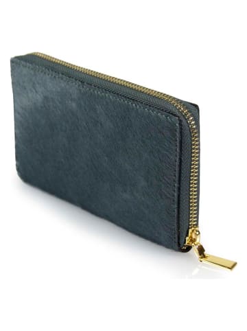 ORE10 Skórzany portfel "Wow" w kolorze szarym - 17 x 10 x 2 cm