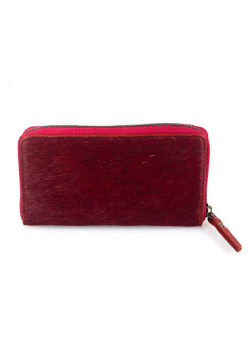 ORE10 Leder-Geldbörse "Wow" in Dunkelrot - (B)17 x (H)10 x (T)2 cm