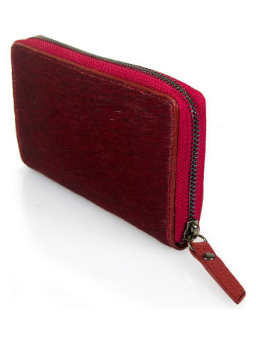 ORE10 Leder-Geldbörse "Wow" in Dunkelrot - (B)17 x (H)10 x (T)2 cm