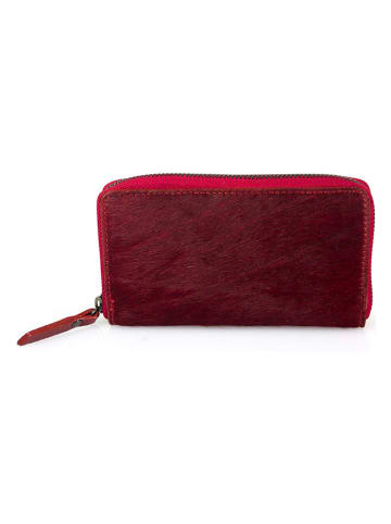 ORE10 Leder-Geldbörse "Wow" in Dunkelrot - (B)17 x (H)10 x (T)2 cm