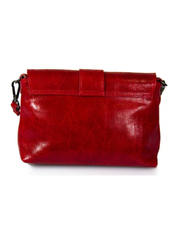 ORE10 Leder-Umhängetasche "Vodo" in Dunkelrot - (B)21 x (H)16 x (T)7 cm