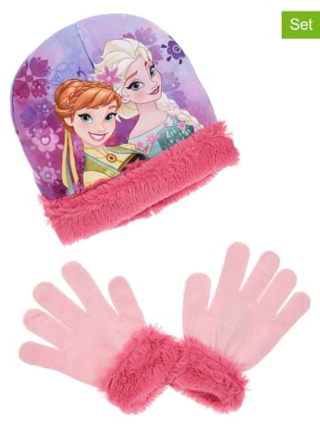 Disney Frozen 2tlg. Winteraccessoires-Set "Frozen" in Rosa/ Pink