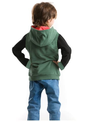 Denokids Bluza "Toothy" w kolorze czarno-zielonym