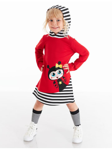 Denokids Sukienka "Ladybug" w kolorze czerwonym