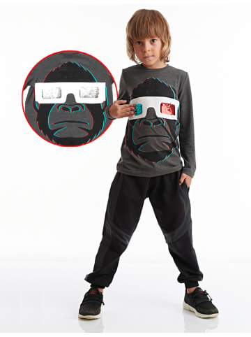 Denokids 2tlg. Outfit "Changing Glasses" in Anthrazit/ Schwarz