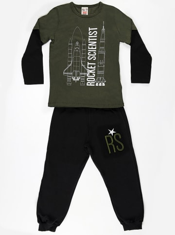 Denokids 2tlg. Outfit "RS" in Khaki/ Schwarz
