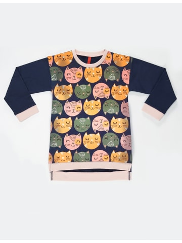 Denokids Kleid "Cats" in Dunkelblau/ Bunt