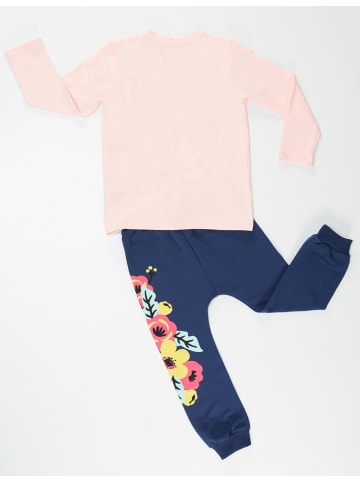 Denokids 2-delige outfit "Koala" lichtroze/donkerblauw