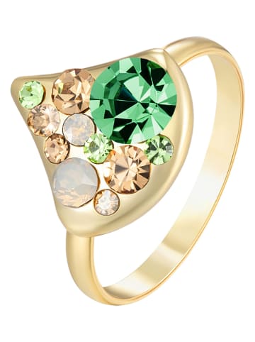 METROPOLITAN Vergulde ring met Swarovski-kristallen