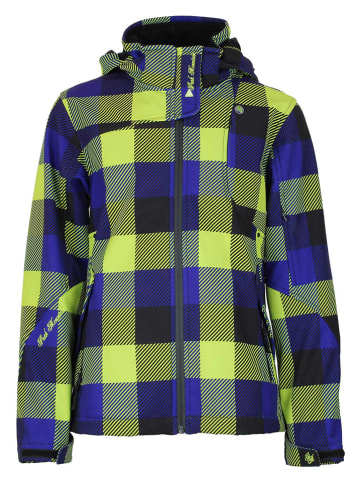 Peak Mountain Kurtka softshellowa w kolorze niebiesko-żółtym