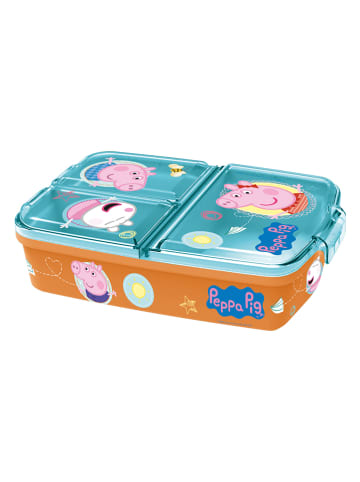 Peppa Pig Lunchbox "Peppa Pig" turquoise/oranje - (B)18 x (H)7 x (D)14 cm