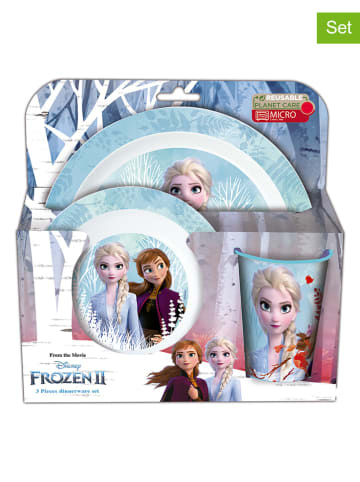 Disney Frozen 3-częściowy zestaw "Kraina lodu" w kolorze turkusowym ze wzorem