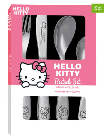 Hello Kitty 4-delig roestvrijstalen kinderbestek "Hello Kitty"