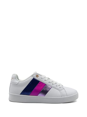 Benetton Sneakersy w kolorze białym ze wzorem