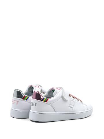 Benetton Sneakersy w kolorze białym ze wzorem